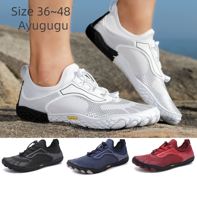 Ayugugu Amphibious Shoes Men Women Gym Shoes Easy Slip on Wear Yoga Wading Hiking Shoes Couple Training Shoes wide Black Quick Drying Swimming Shoes Plus Size 36 47 48 Shopee Singapore