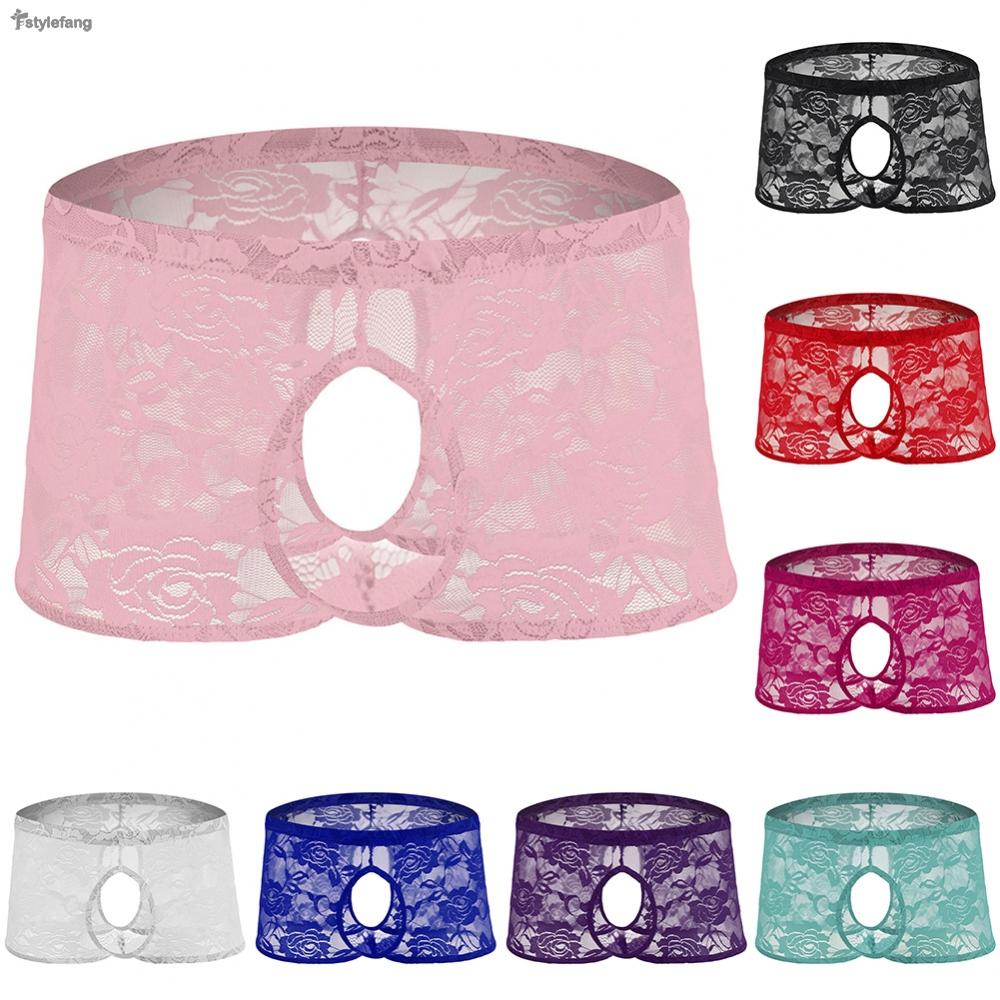 【STYLEF】Mens Lingerie Cock Sock Condom Hole Crotchless Exotic Front ...