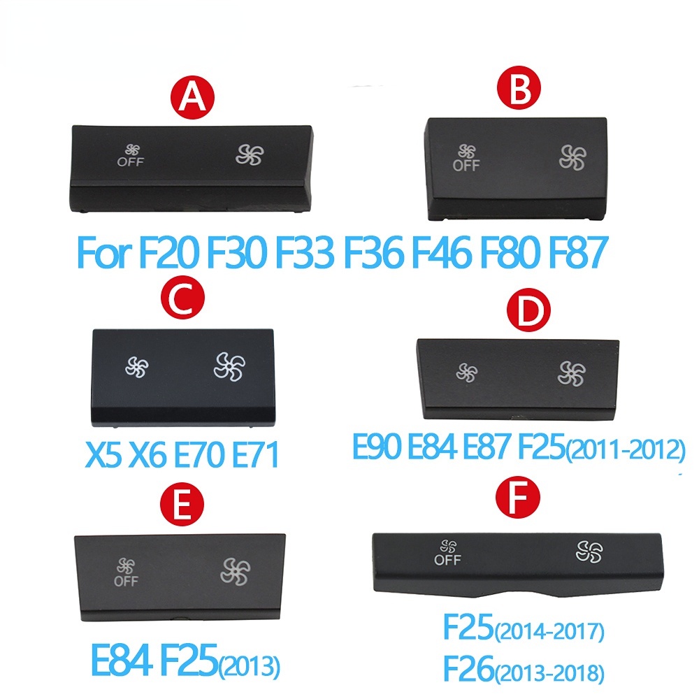 Dashboard Air Conditioner Fan Wind Volume Button Capes For BMW 1 2 3 4