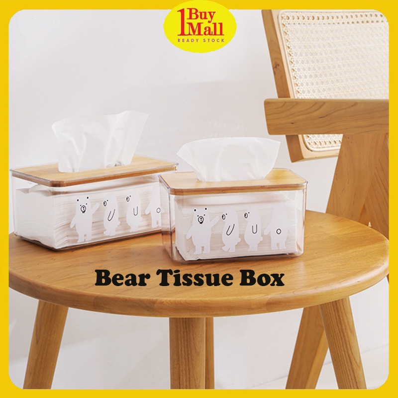 Creative Transparent Bear Tissue Box 纸巾盒 | Shopee Singapore