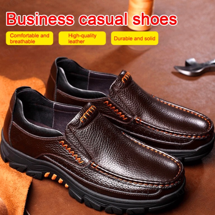ZZZ MiddleAged Men’s Business Casual Leather Shoes Shopee Singapore