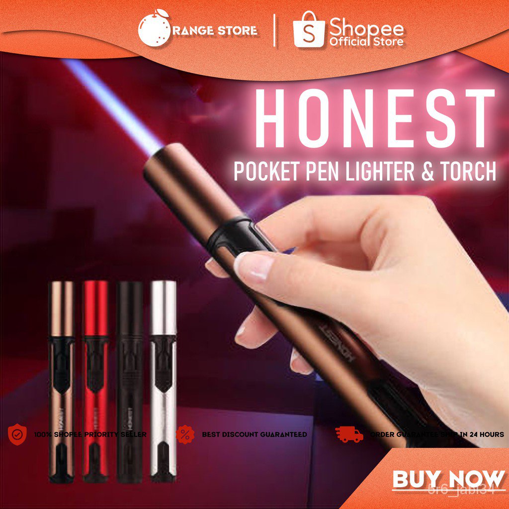 HONEST BCH 753 Pen Torch Refillable Jet Flame Lighter(READY STOCK