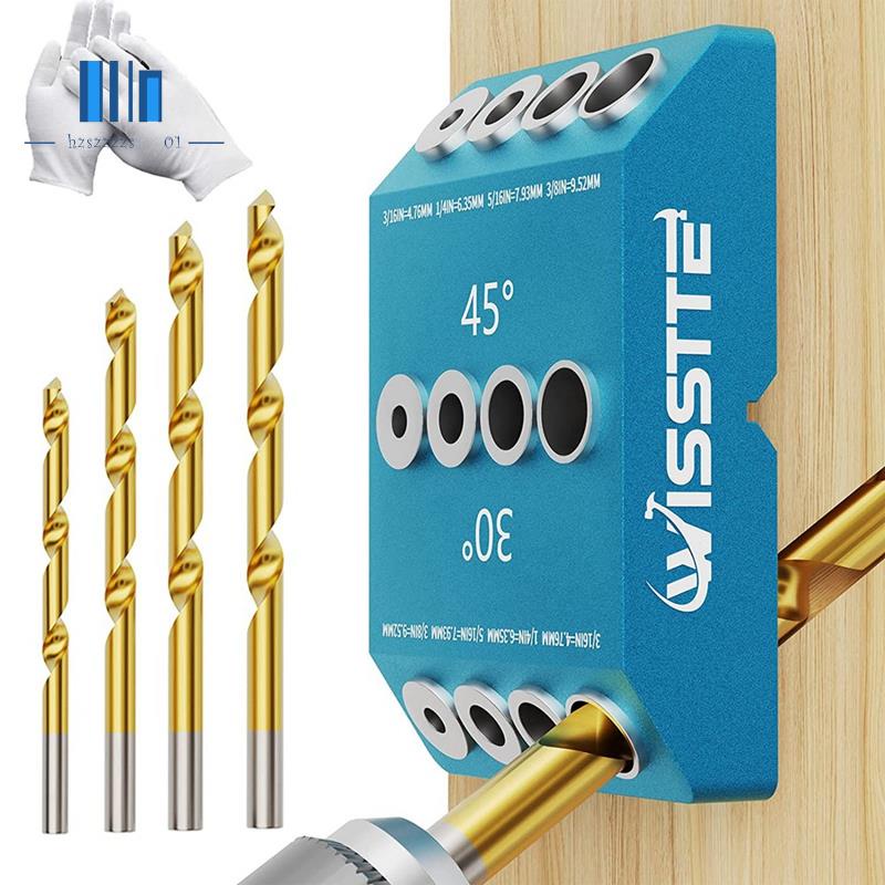 30 45 90 Degree Angled Drill Guide Jig,Metal Drill Jig for MultiAngle