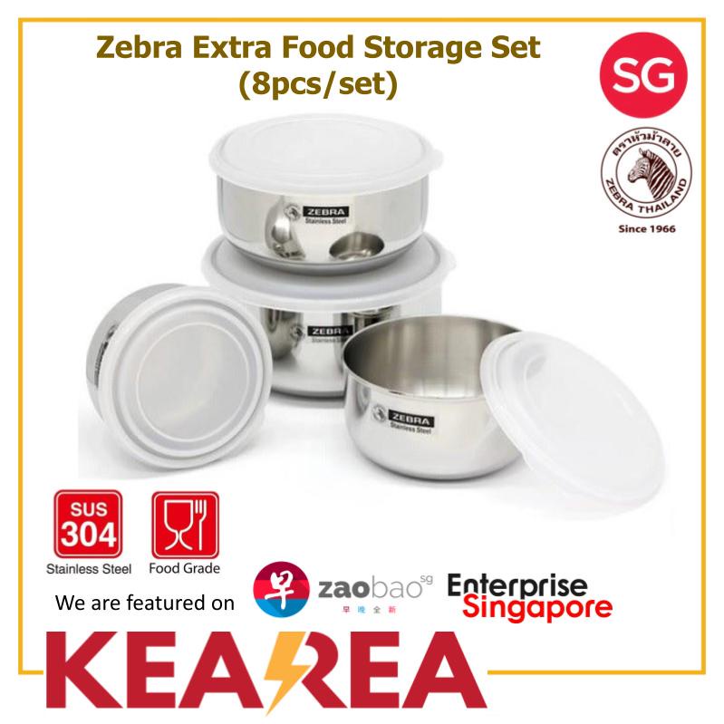 Zebra Food Storage Set (8pcs/set) | Shopee Singapore