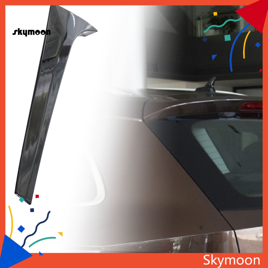 Skym* 2Pcs Window Side Splitter Durable Anti-scratch Bright Black Waterproof Rear Window Side Spoiler for Skoda-Kodiak 16-20
