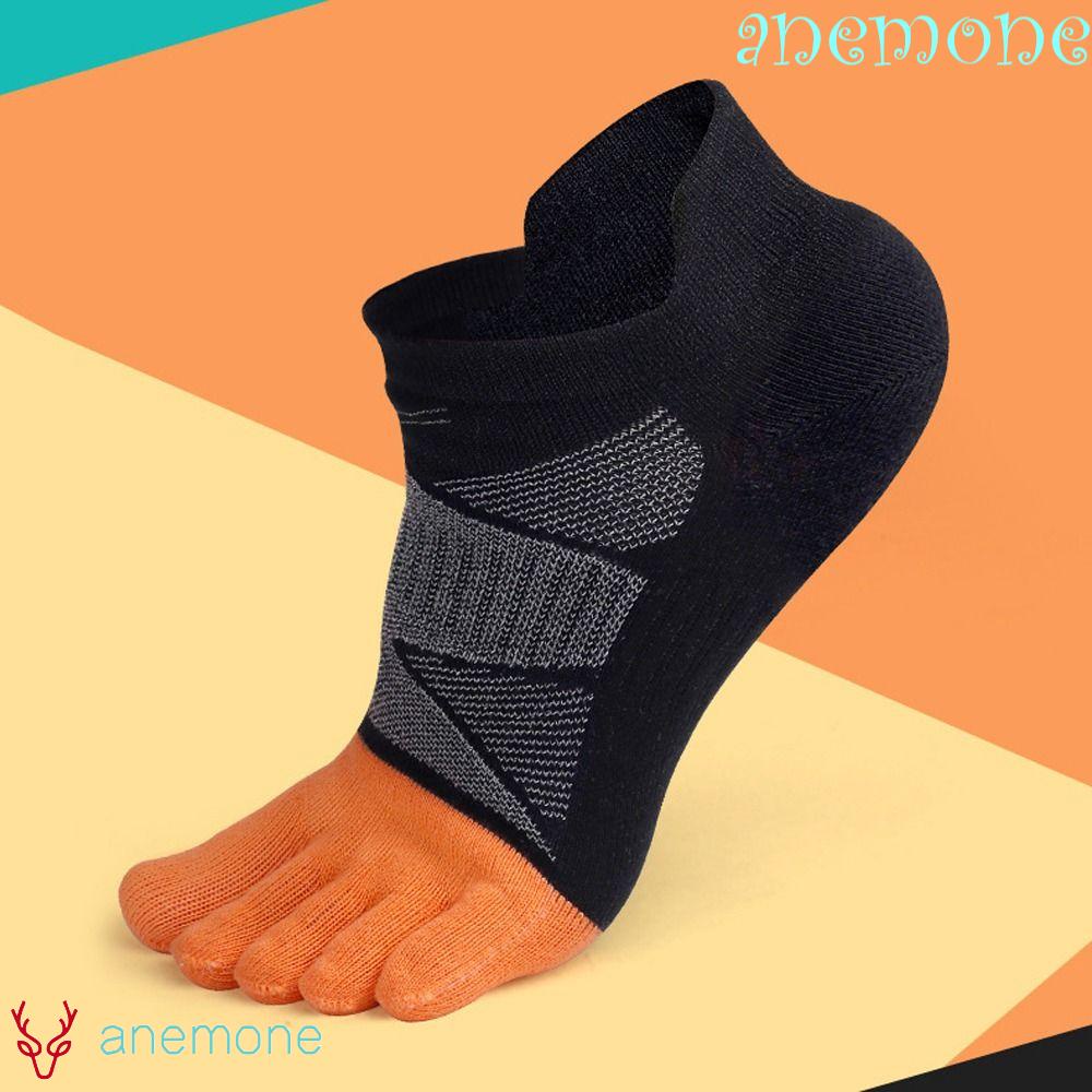 ANEMONE Men Sport Socks Anti-slip Warm Running Each Toe Socks