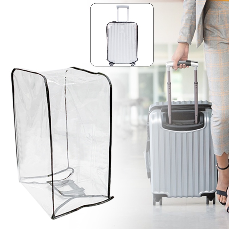 Clear PVC Waterproof Dust Rain Travel Luggage Trolley 20 30 Inch Suitcase Cover Shopee Singapore