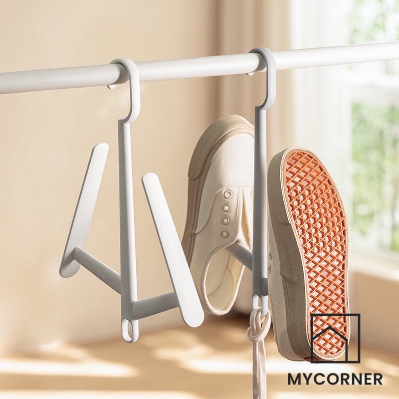 Shoe Drying Rack Balcony Multi-Functional Creative Windproof Double ...