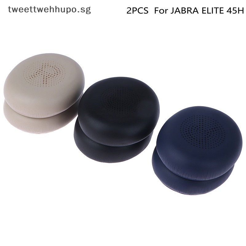 TWE 1Pair Leather Ear Pads for JABRA ELITE 45H Evolve2 65 Headphone