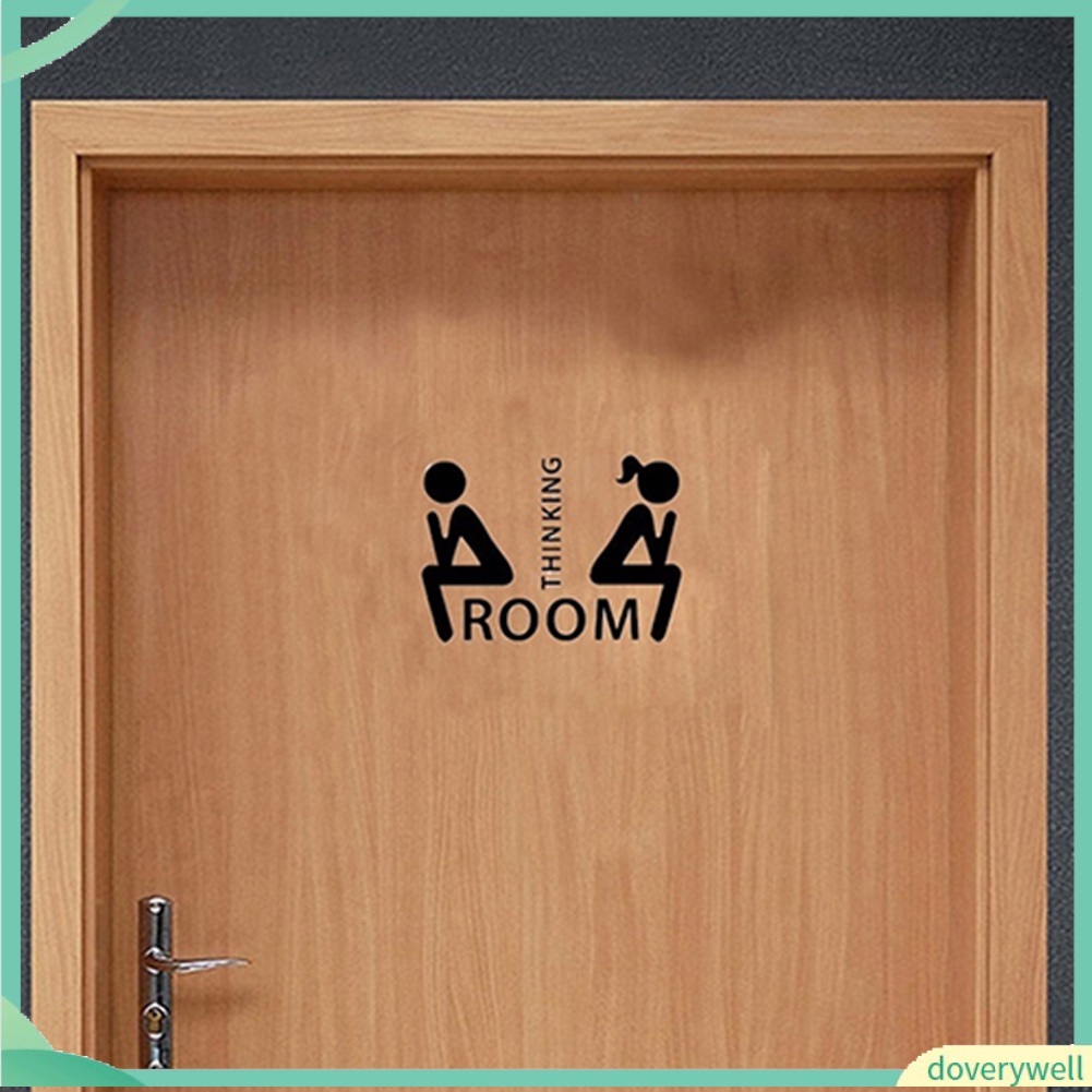 (Doverywell) Creative Man Woman Pattern Washroom Toilet WC Bathroom ...