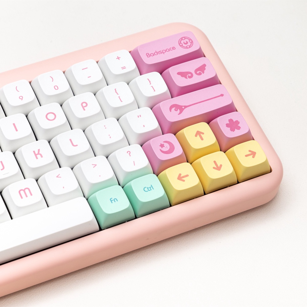 143 Keys Magical Girl Pink Cute Keycaps For Mx Switch Mechanical 