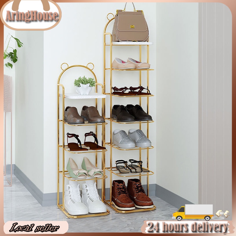 SG Ready Stock Nordic Little Bear Shoe Rack Metal Storage Shelf Cute ...