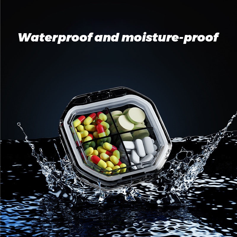 [SG READY STOCK] Mini Portable Pill Box Sealed Transparent Small Pill ...