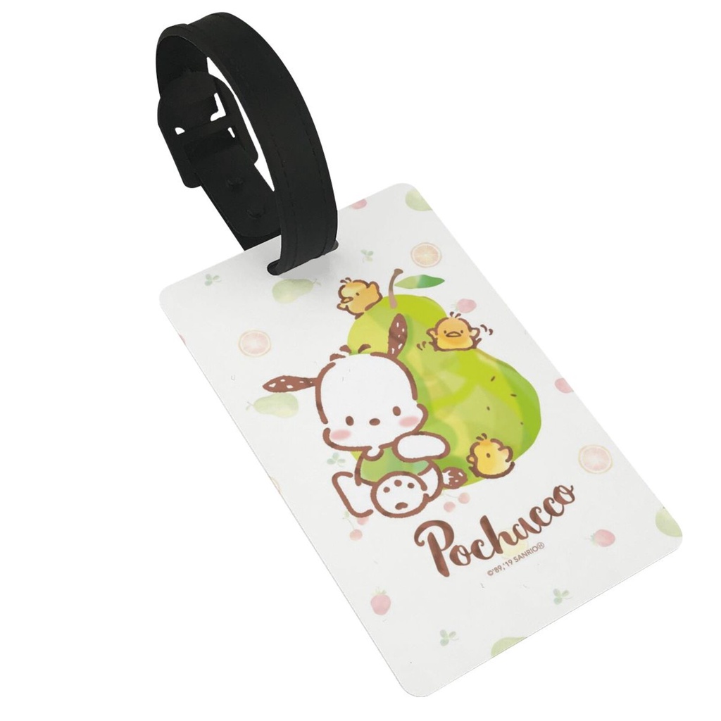 Sanrio Pochacco Luggage Tag Suitcase Name ID Card Labels Identifiers PVC Baggage Tags Luggage