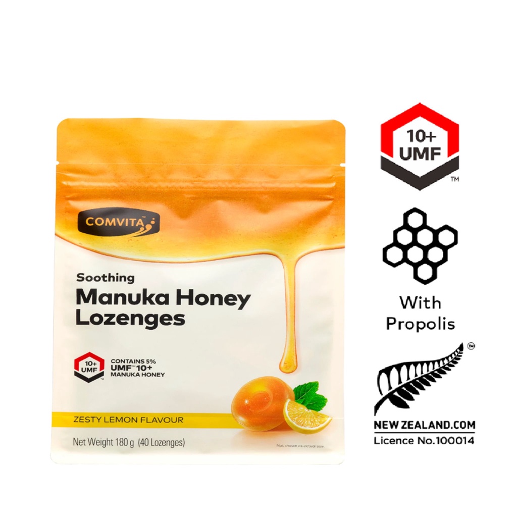 Comvita Manuka Honey Lozenges - Lemon & Honey 40 s | Shopee Singapore