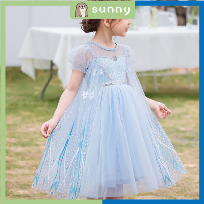 princess aisha dress Princess Aisha dress Summer Girl's frozen children's Aisha dress summer  short-sleeved girl's gauze skirt