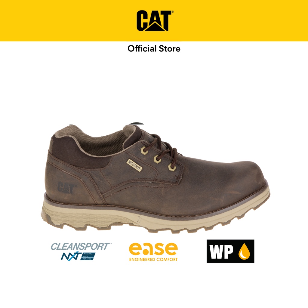 Caterpillar Men's PREZ Waterproof Shoe Dark Brown (P720682) Shopee