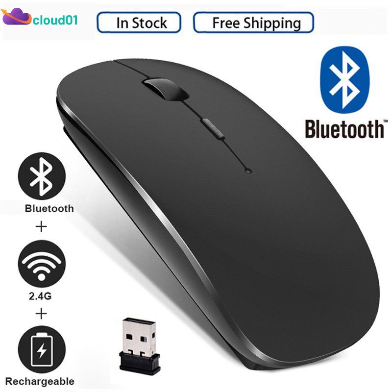 Ready Stock Bluetooth Mouse 2.4ghz Rechargeable Wireless Mice Ultra ...