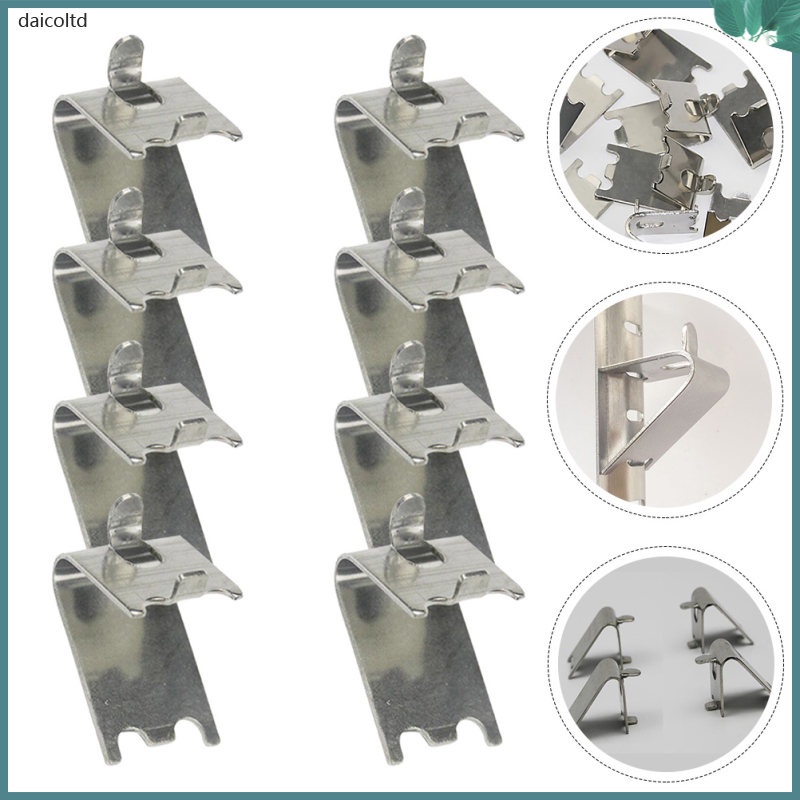 Cooler Hook Refrigerator Stand Plastic Clamp Hooks Freezer Shelf Clips White 10 Pcs