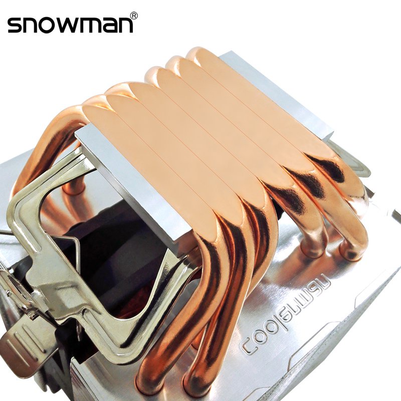 Snowman 6 Heat Pipes Cpu Cooler 4 Pin Pwm Rgb Pc Quiet Intel Lga 2011 775 1200 1150 1151 1155 4313