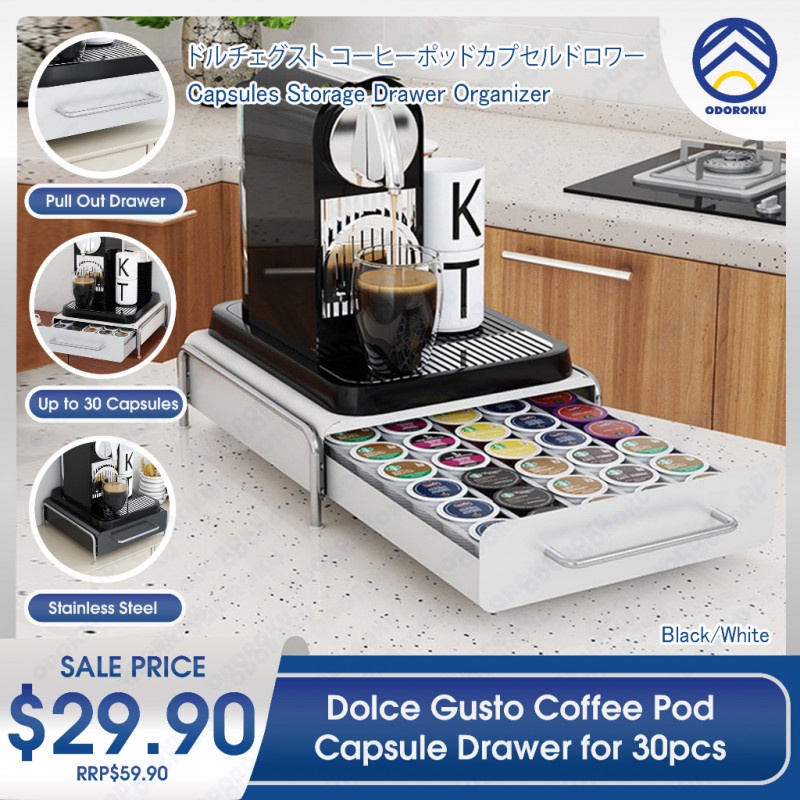 ODOROKU Dolce Gusto Coffee Pod Capsules Drawer for 30pcs Coffee Machine