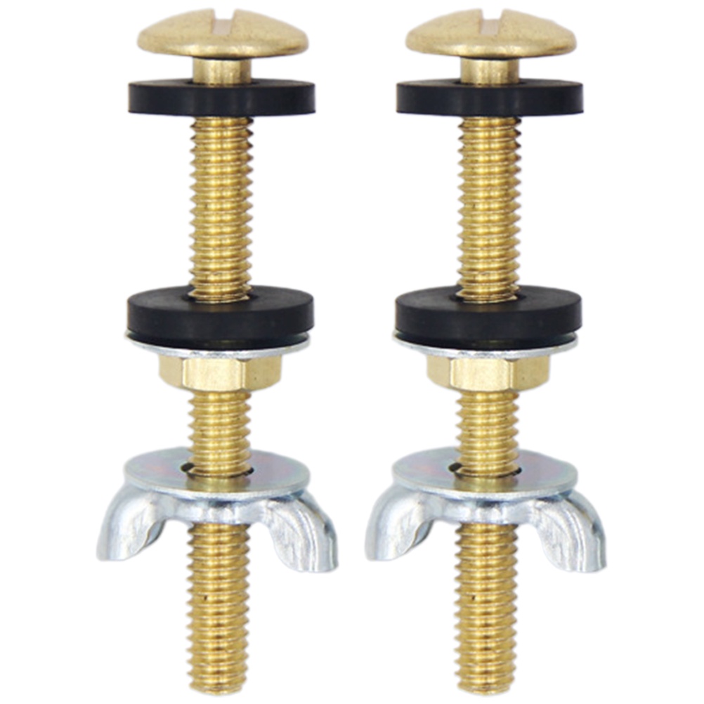 Round Toilet Seat Bolts Screws Hinge Lid Replacement Parts - Set Of 4, Rust-Resistant, Easy Installation From Toilet Seats - Price 5.87