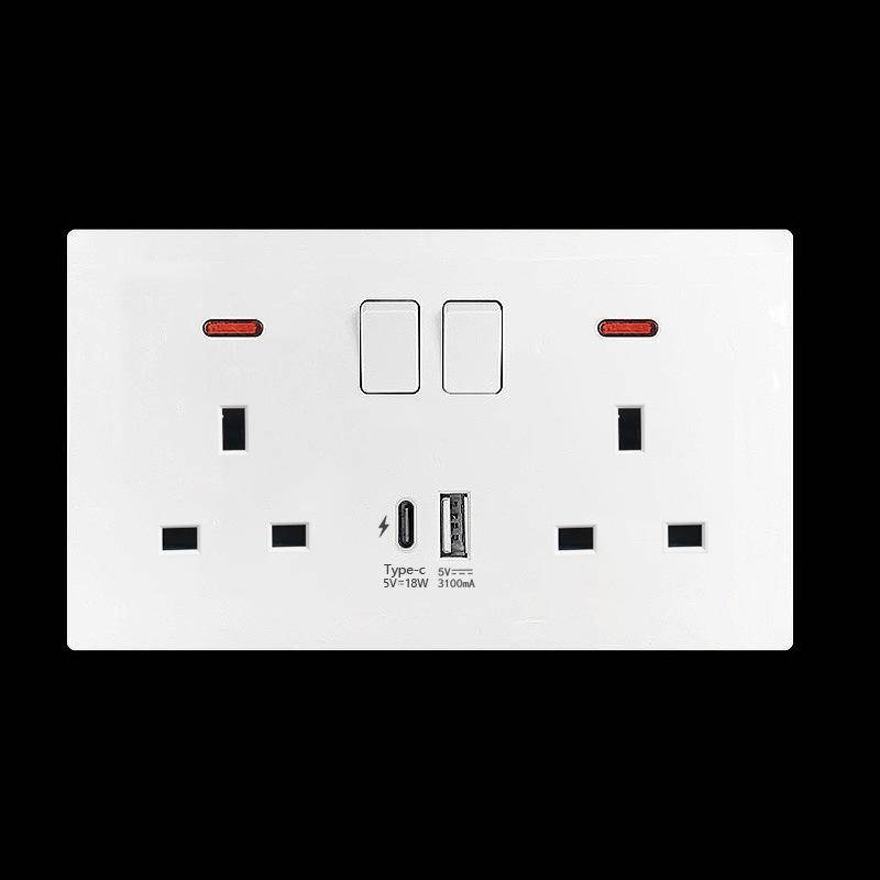 Pc British Standard Socket Type 146 Singapore Malaysia Dual 13A British ...