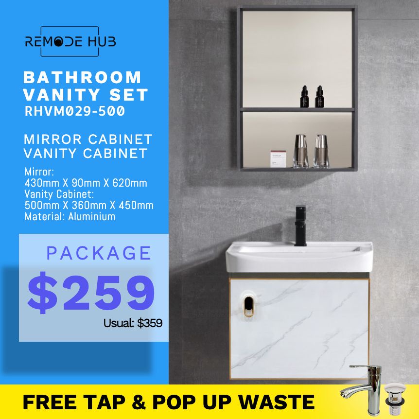 SG STOCK Bathroom Vanity Set RHVM029500 (Top & Bottom