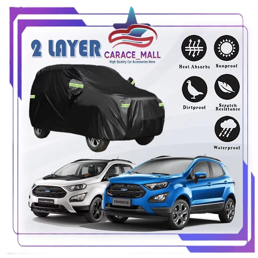 Ford Ecosport 20162023 190T Black Zipper Design Jet Protection Car