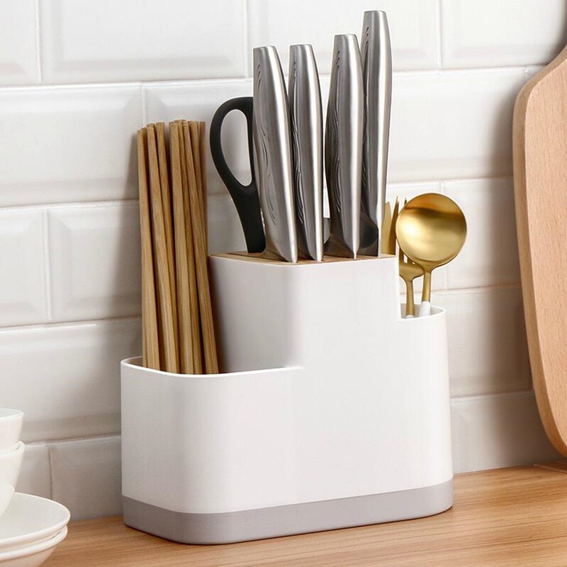 SG STOCK Japanese simple knife holder kitchen storage rack spoon fork ...