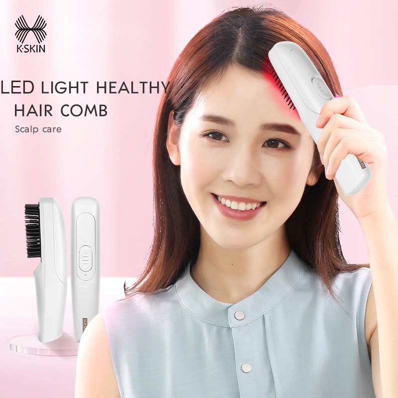 K·SKIN Red Light Therapy Vibration Massage Comb Activate Hair Follicles