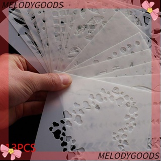 10pcs DIY Geometric Shape Drawing Stencils Templates Embossing Paper Card  Stamp