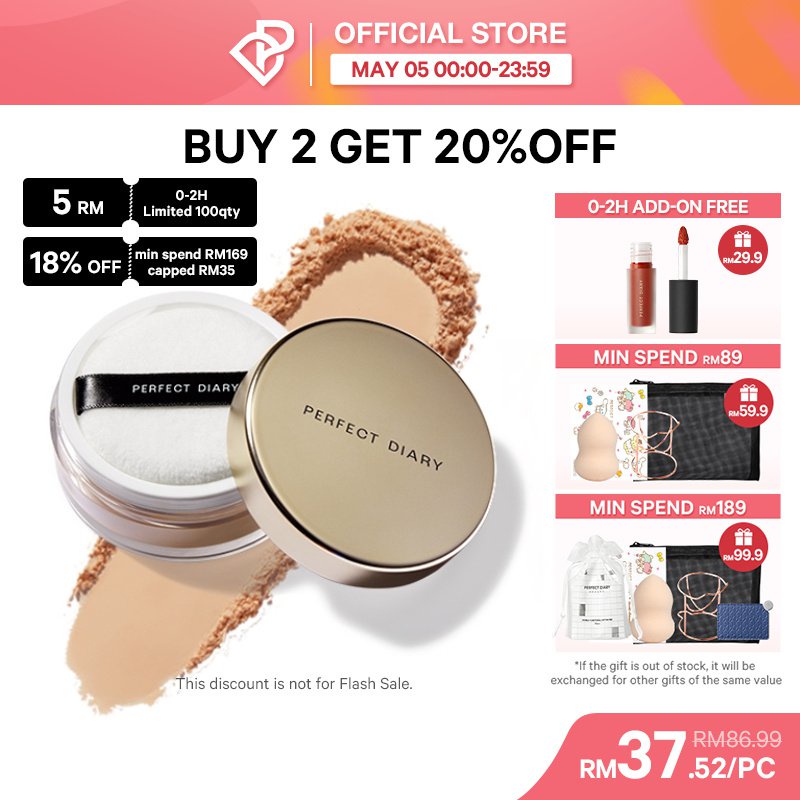 Perfect Diary MagicStay Loose Powder Halal Certified Bedak