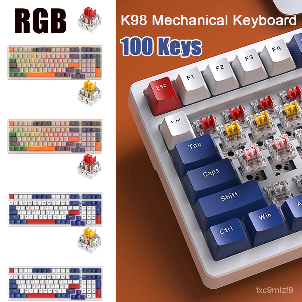 K98 Hot Swap Mechanical Keyboard Gamer Keyboards Rgb Backlight Triple