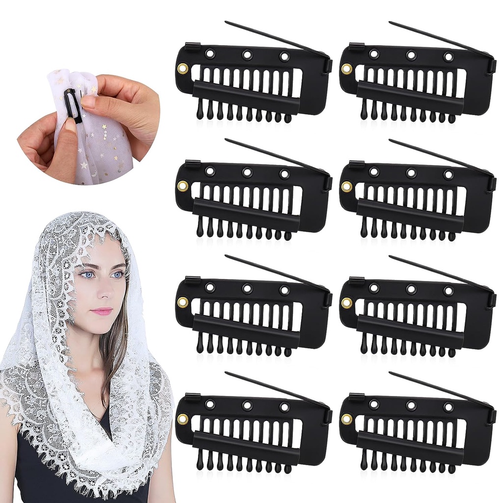 Chunni Clips with Safety Pins,8 PCS Strong Chunni Grip Dupatta Setting ...
