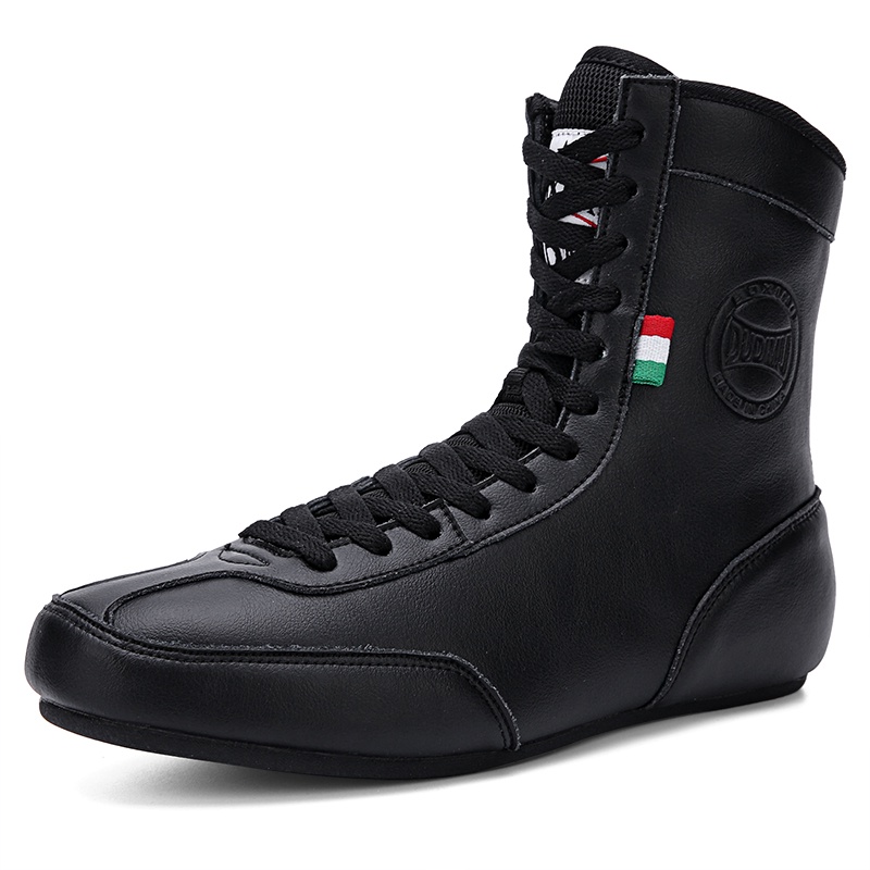 New Genuine Leather Boxing Shoes Men Women High Quality Boxing Sneakes Size Plus 37 46 Flighting Shoes Ladies Wrestling K024 Shopee Singapore