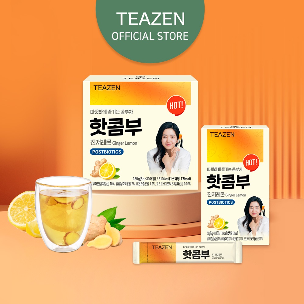 TEAZEN Hot Kombu Ginger Lemon Flavor 10, 30 Sticks Shopee Singapore