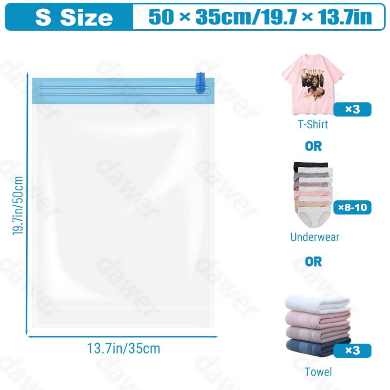 NEW Vacuum Bag Hand Rolling Clothing Vacuum Bag Packing Sacks Clothes