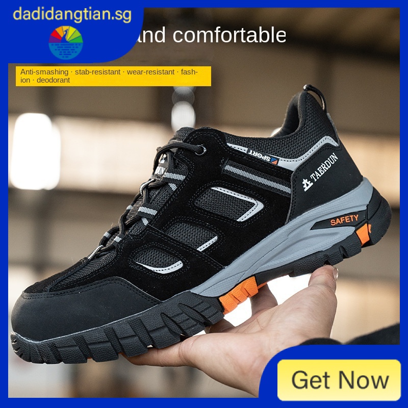 Women's Steel Toe Safety Work Shoes - Mid-Cut, Lightweight With Air Cushion & Slip-Resistant Sole