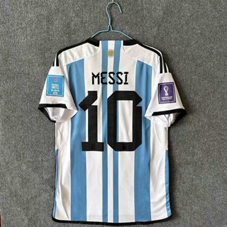 Necm 2021 Argentina #10 Leo Messi Copa-American Home Kids Football Soccer Jersey/Shorts/Socks Kit Youth Sizes