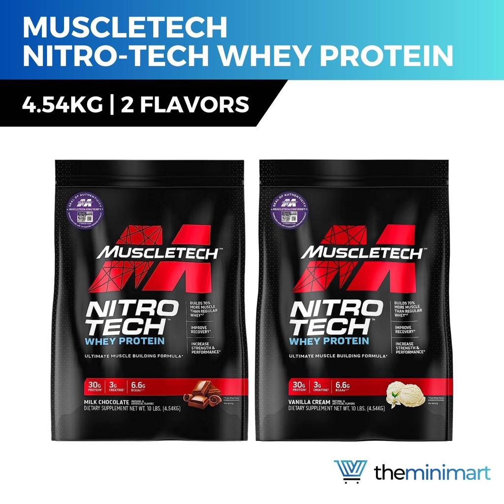 MuscleTech NitroTech Whey Protein 4.54kg (10lb) Milk Chocolate