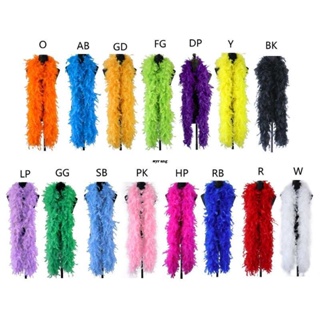 2 Meters Colorful Fancy Feather Boas Strip Apparel Fabric For Cosplay Party  Decor Wedding Supply Diy Craft Grament Accessaries