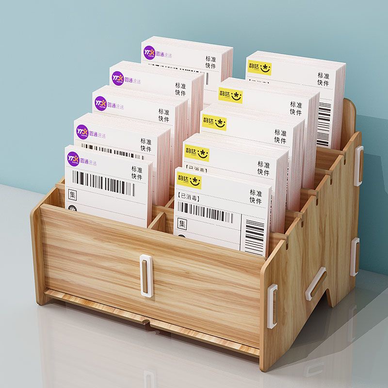 Desktop Express Order Storage Box Multi-Grid Electronic Surface Bill ...