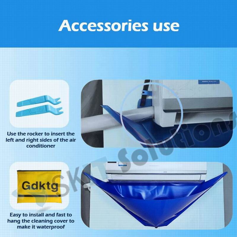 Air Conditioner Cleaning Kit Washing Cover+Pipe+Foam Spray+Sprayer