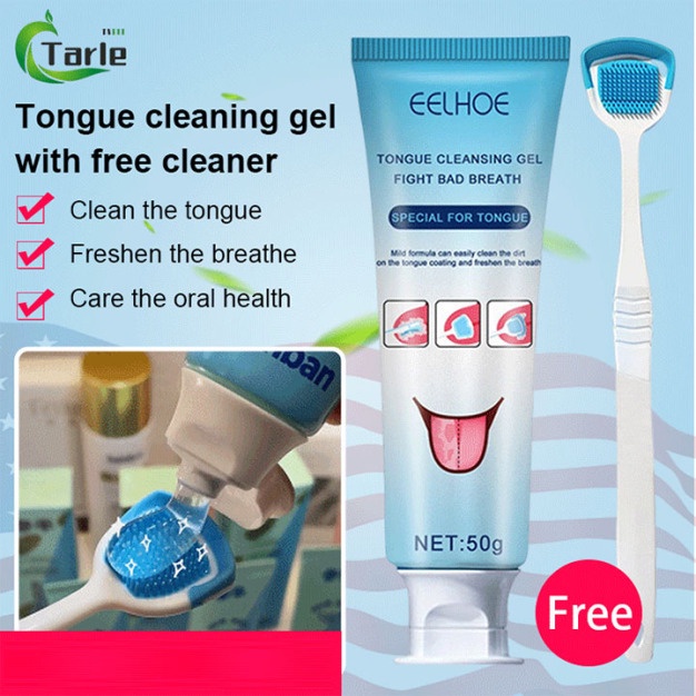 EELHOE tongue coating cleaning gel with brush tongue coating cleaning