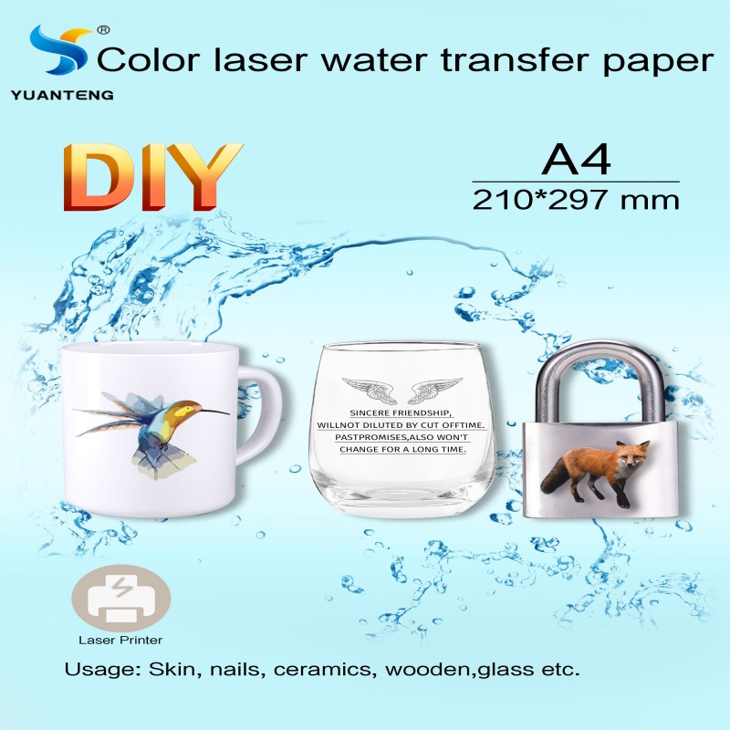 10Sheets Film Free Laser Waterslide Decal Paper Clear Color No border