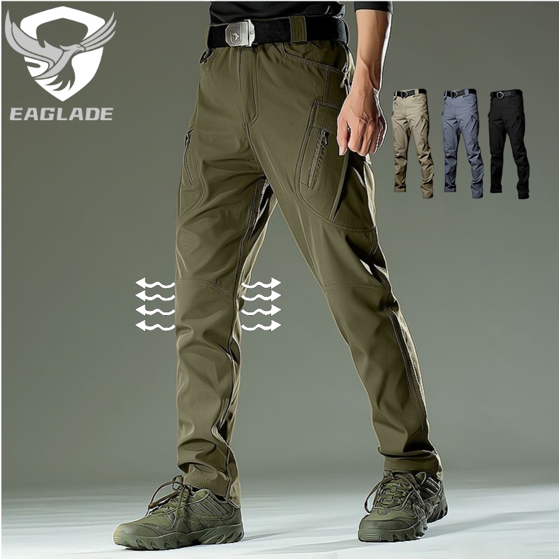 Tactical Cargo Pants For Men Ix9 Stretch Stretchable Waterproof Slim Fit In Green Shopee Singapore