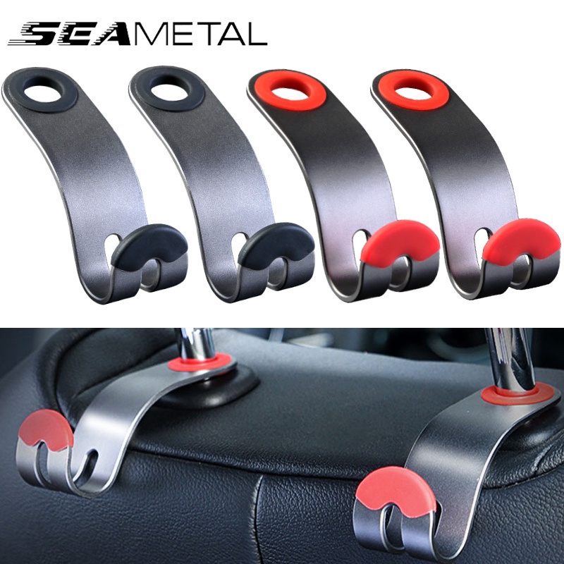 SEAMETAL Alloy Car Seat Back Hook 2pcs 30KG Loadbearing Auto Headrest
