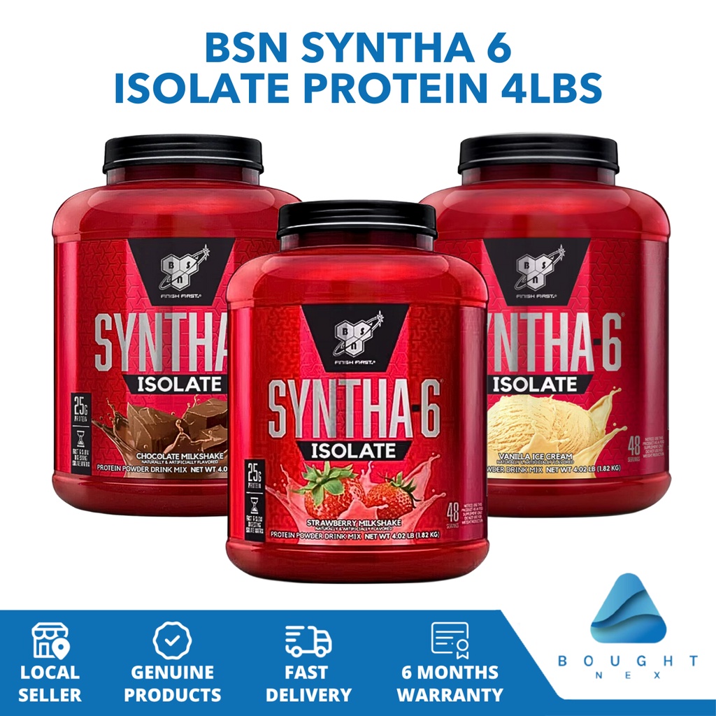 BSN Syntha 6 Isolate Protein 4lbs Powerful Muscle Building High Quality ...