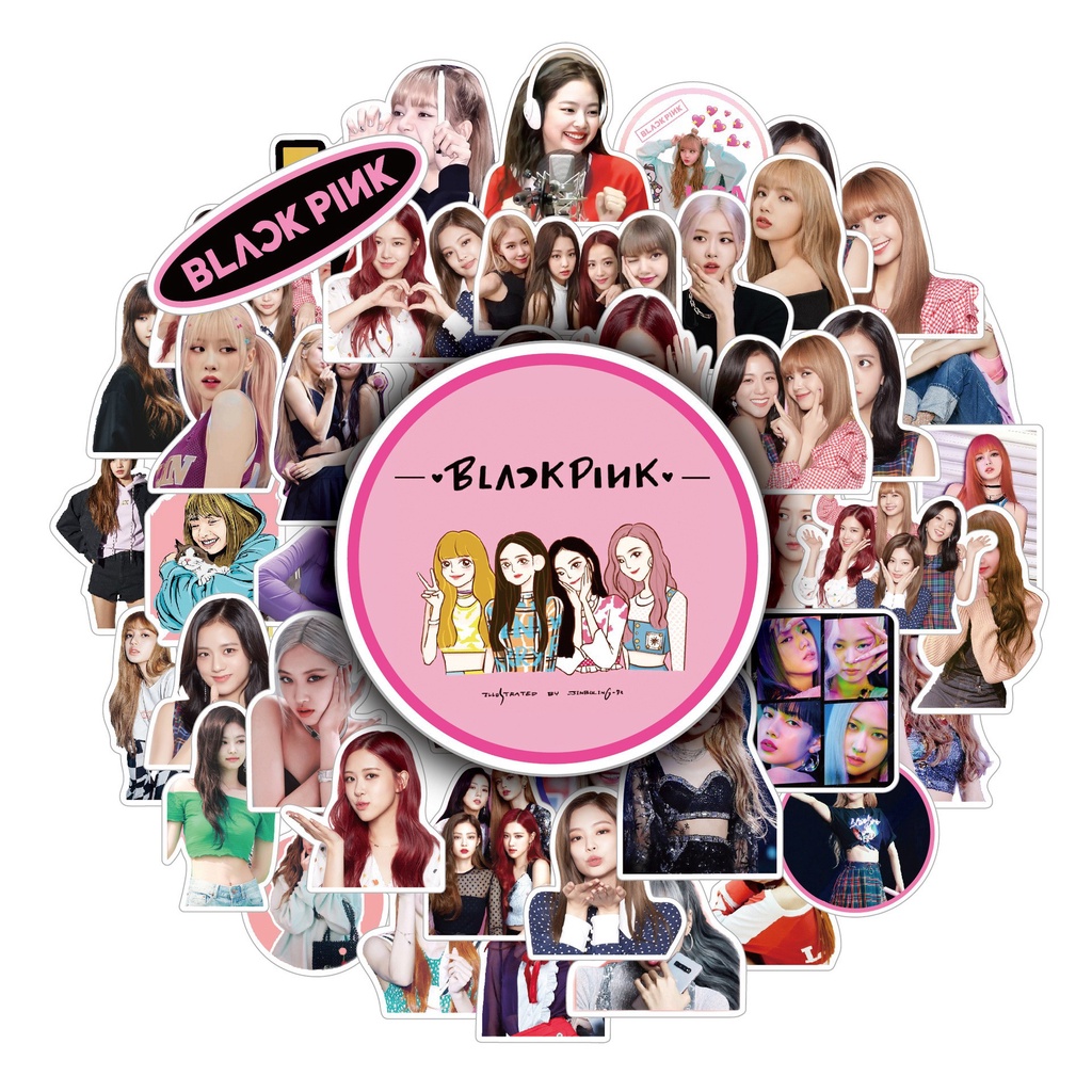 50PCS South Korean K-pop Girl Group Blackpink Stickers For Luggage ...